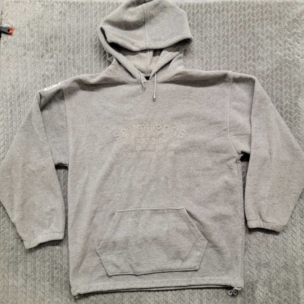 Vintage Southpole Oversized Hoodie Sweater Mens Size Large 2XL? Gray